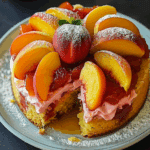 Bourbon Peach Upside Down Cake
