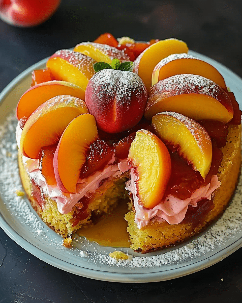 Bourbon Peach Upside Down Cake
