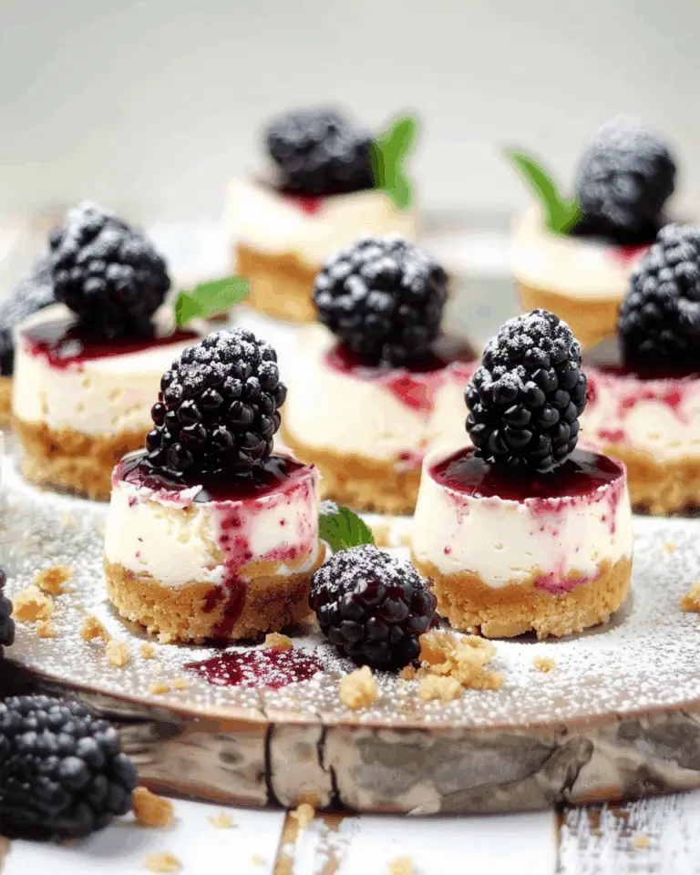 Miniature Blackberry CheesecakesMiniature Blackberry Cheesecakes
