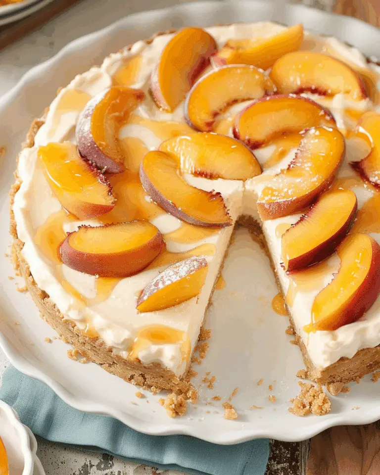Peaches and Cream Cheesecake