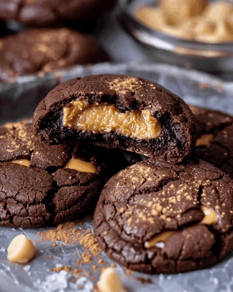 Peanut Butter Stuffed Chocolate Cookies