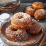 Sourdough Apple Cider Donuts with Spiced Plum Curd
