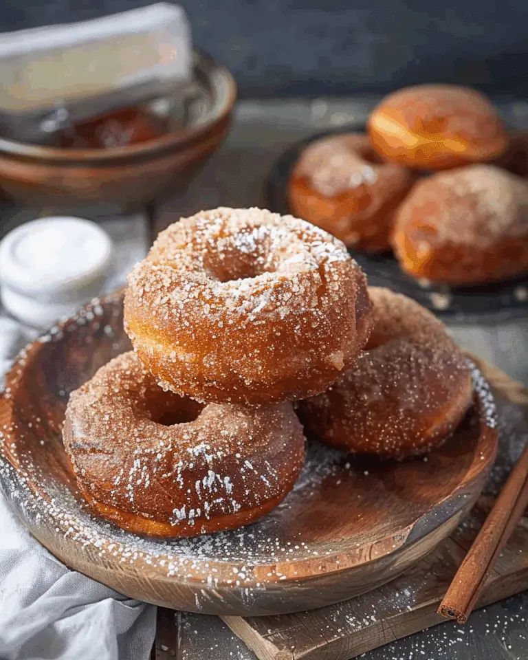 Sourdough Apple Cider Donuts with Spiced Plum Curd