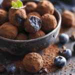 Vegan Chocolate Truffles with Blueberries