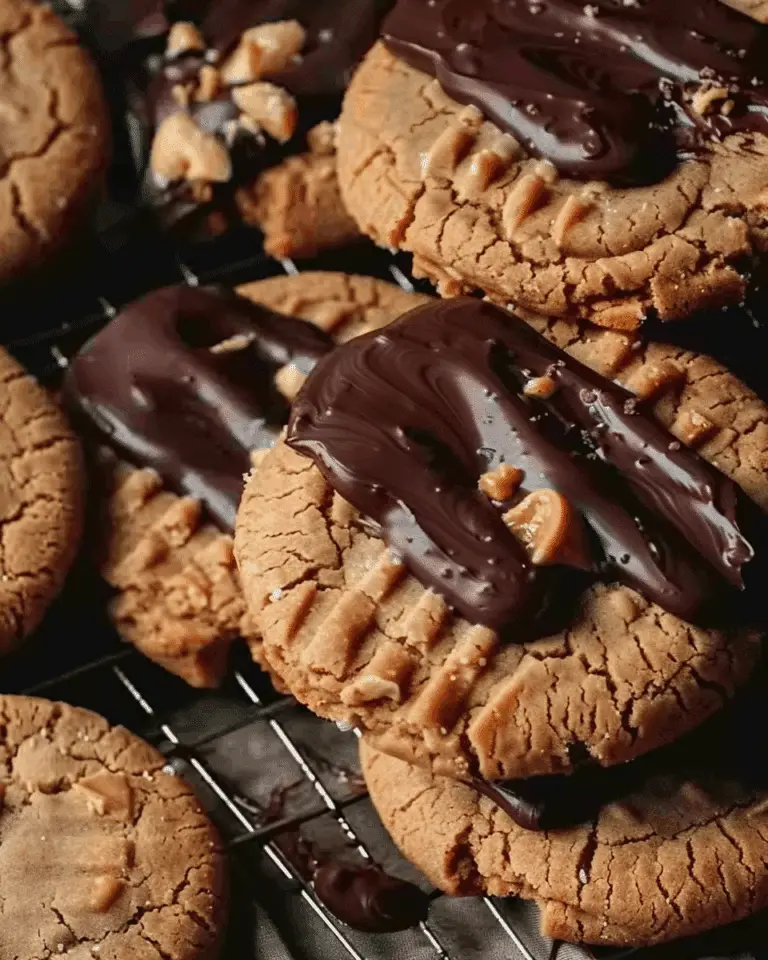 Chocolate Dipped Peanut Butter Cookies