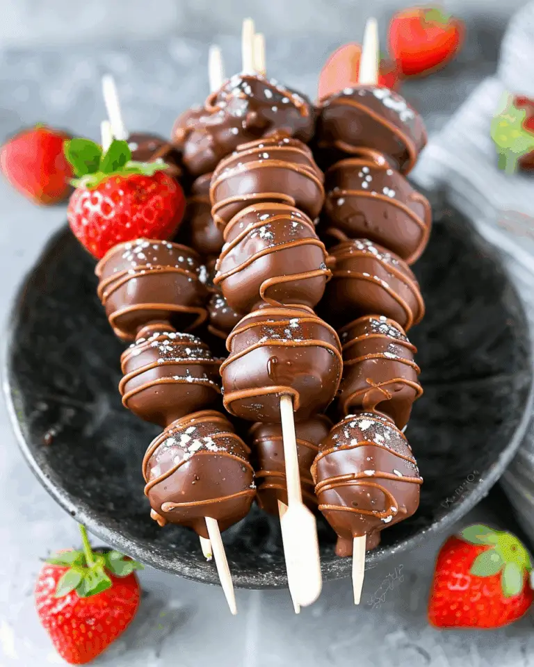 Chocolate Strawberry Skewers