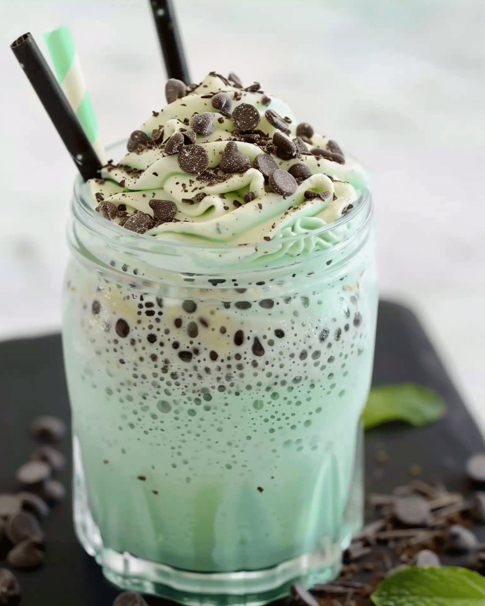 Mint Chocolate Chip Milkshake