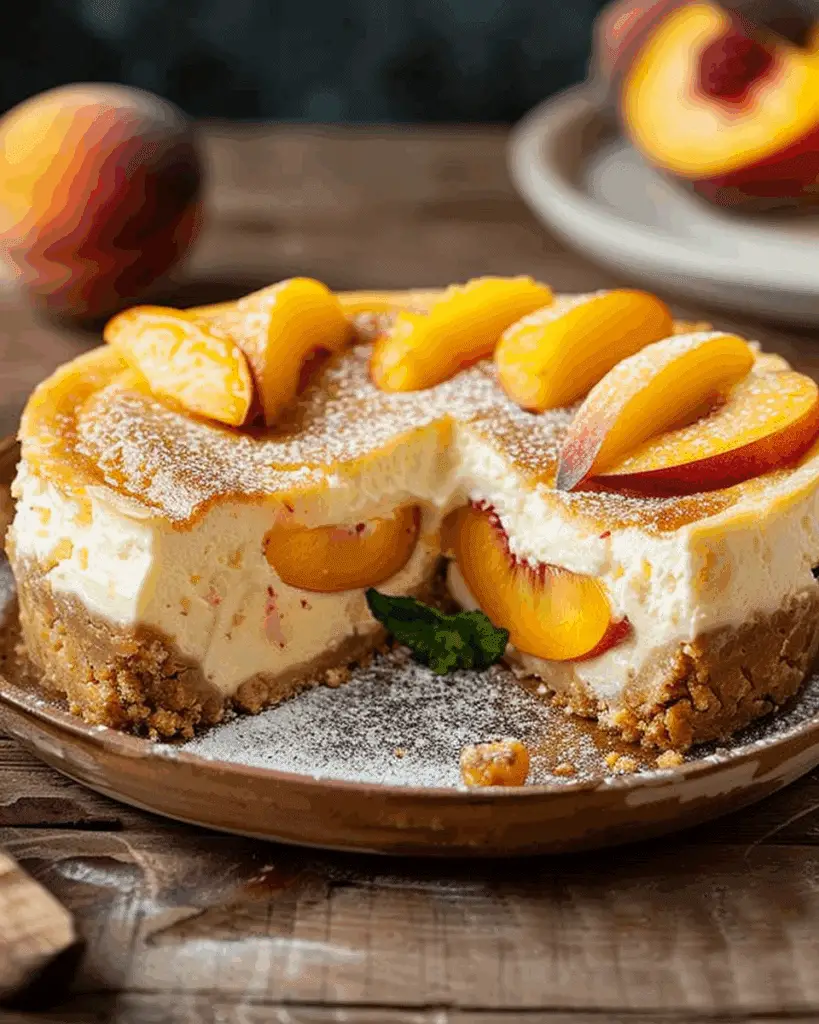 Peach Cobbler Cheesecake
