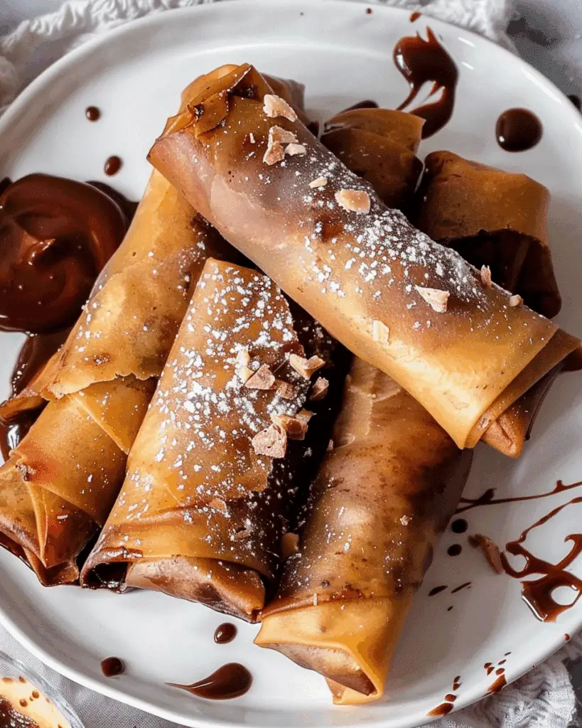 Chocolate Banana Spring Rolls