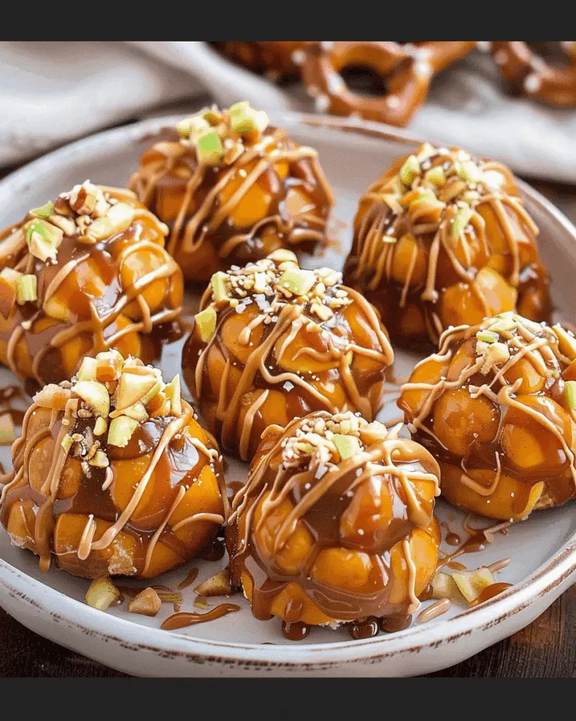 Caramel Apple Pretzel Bites