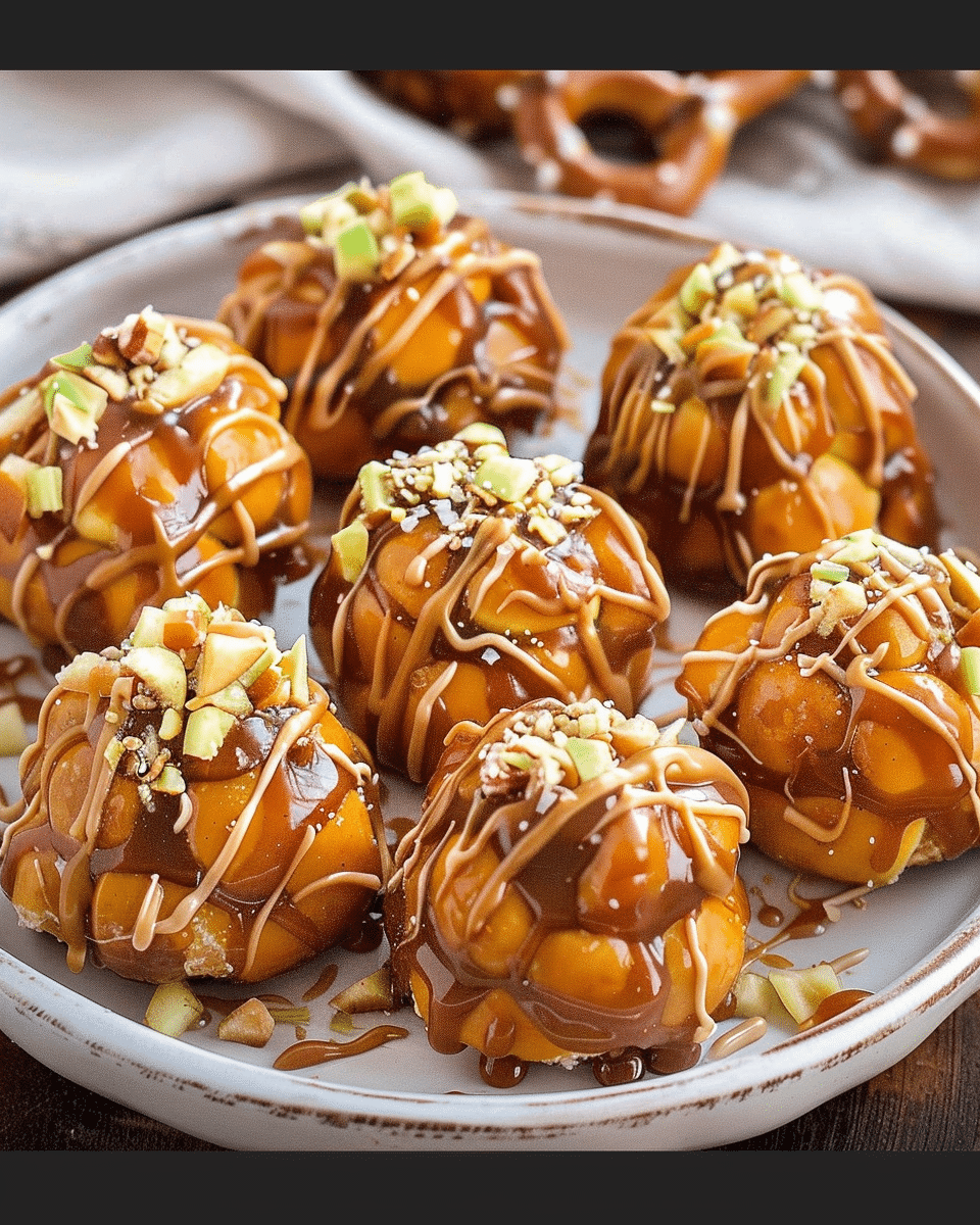 Caramel Apple Pretzel Bites