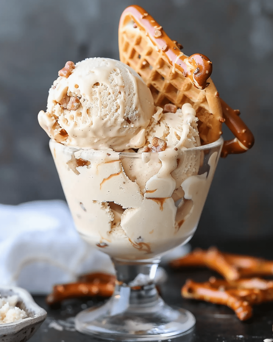 Caramel Pretzel Ice Cream