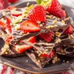 Chocolate Covered Strawberry Toffee Bark