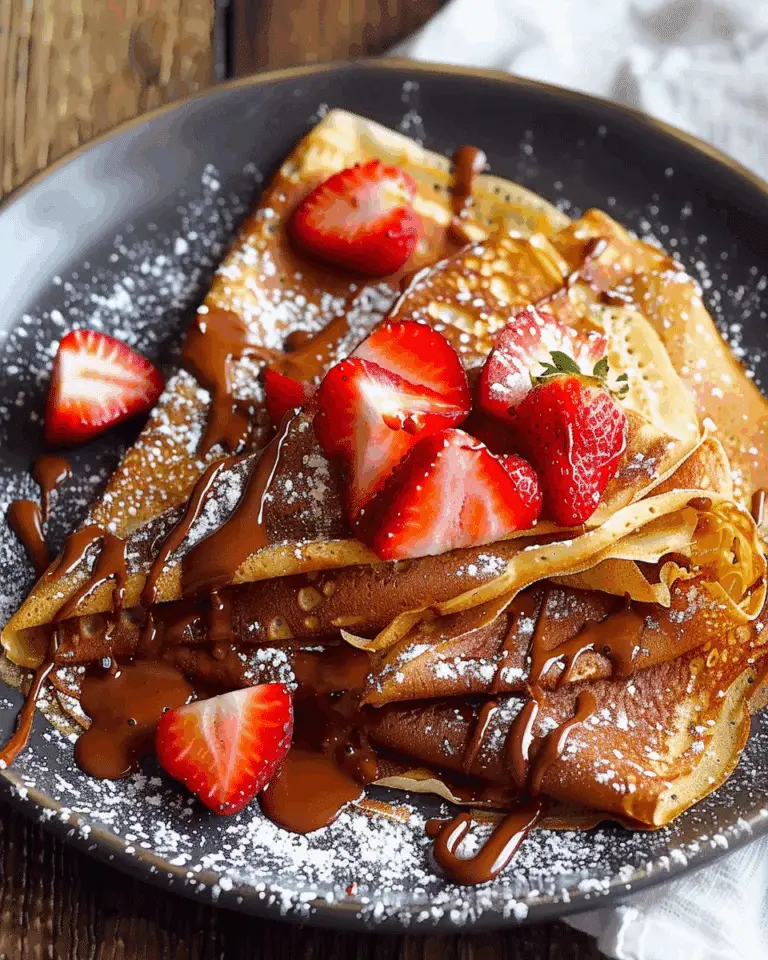 Chocolate Crepes with Strawberries