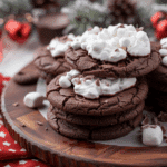 Hot Chocolate Cookies with Homemade Marshmallow Fluff