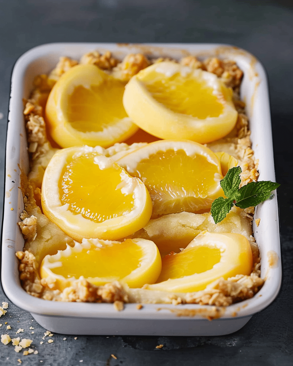 Peaches and Cream Crumble Bars