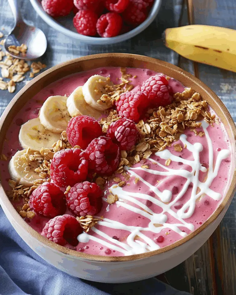 Raspberry Banana Smoothie Bowl Recipe
