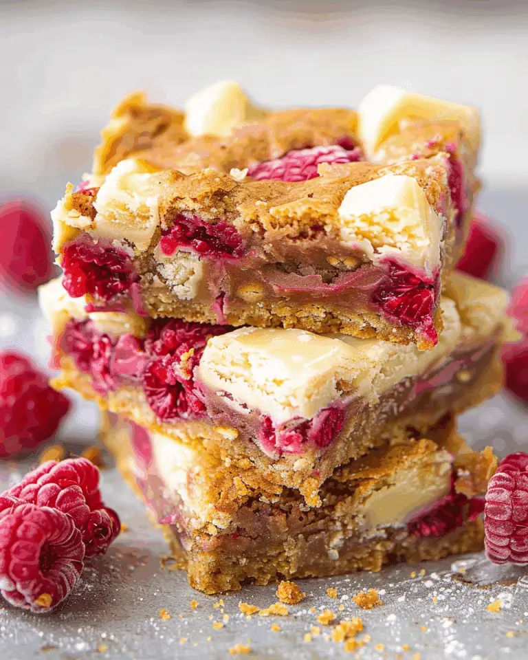 Tasty Raspberry and White Chocolate Blondies