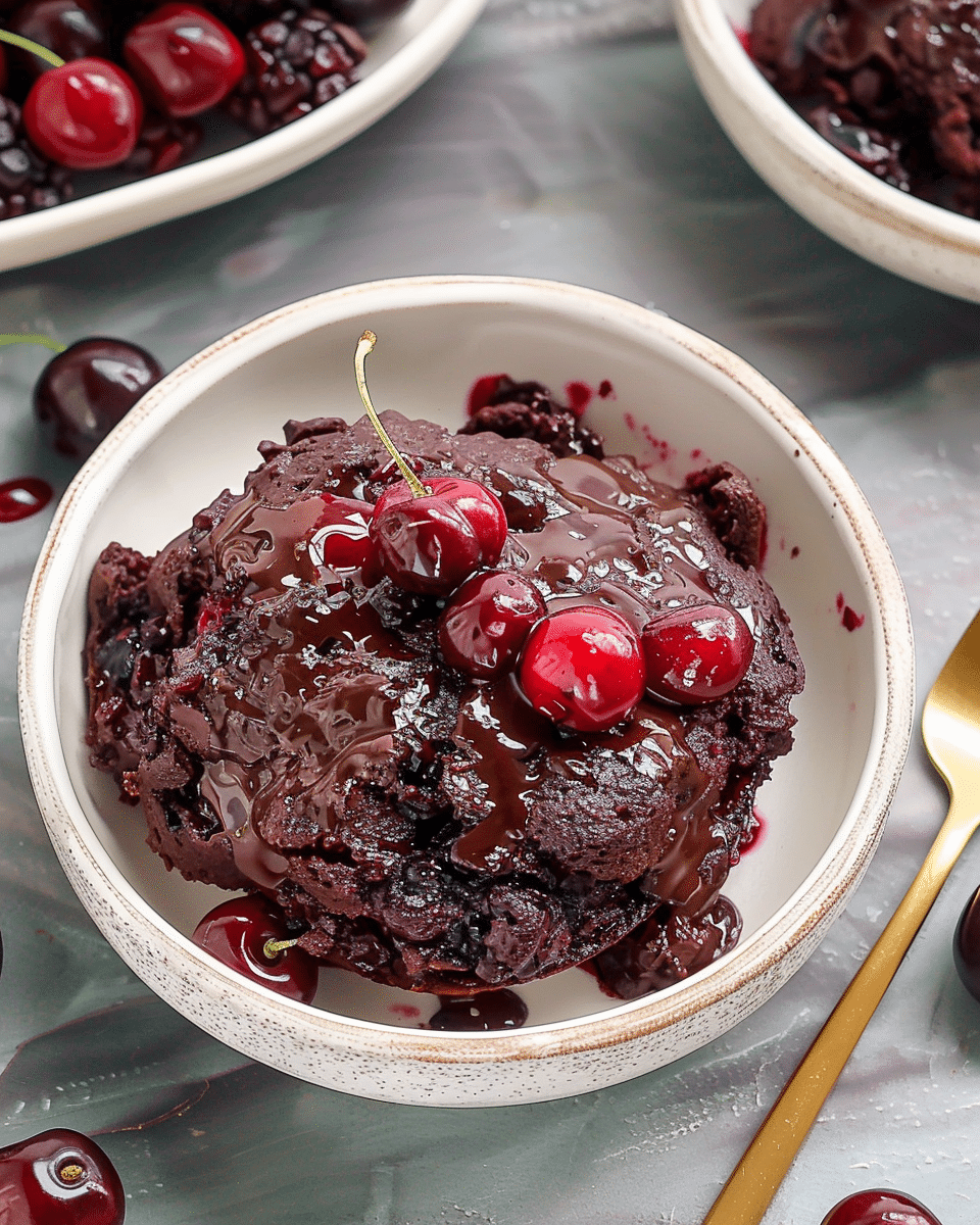 Slow Cooker Chocolate Cherry Dump Cake