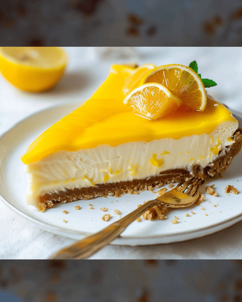 Vegan Lemon Mango Cheesecake