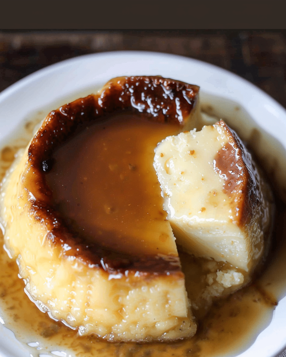 Argentinian Flan (Bread Pudding) with Caramel Sauce