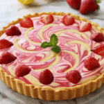 No-Bake Strawberry Lemon Swirl Tart