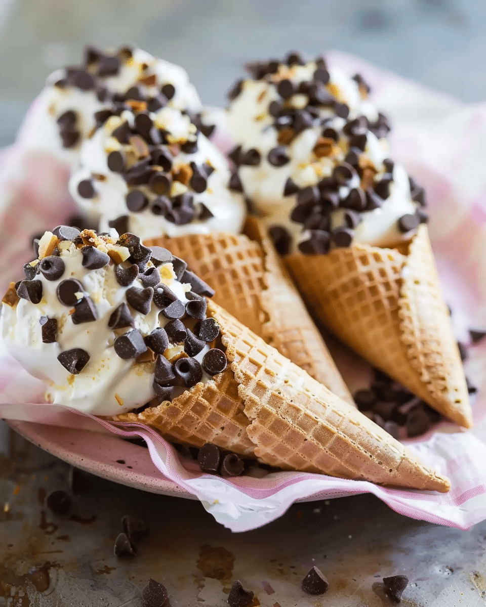 Cannoli Ice Cream Cones