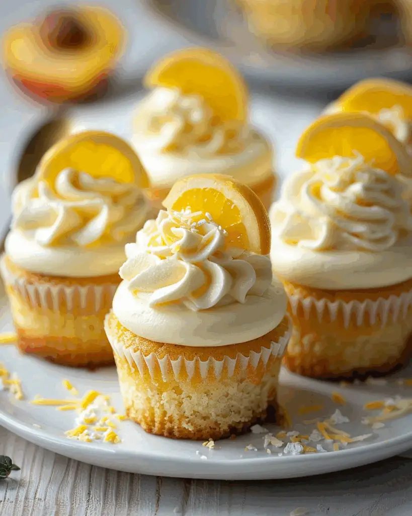 Honey Peach Cream Cheese Cupcakes