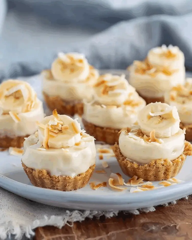 Mini Banana Coconut Cheesecakes