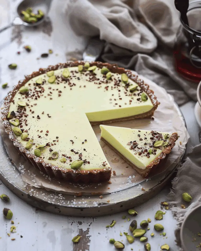 Pistachio Crèmeux Tart: A Decadent and Elegant Dessert