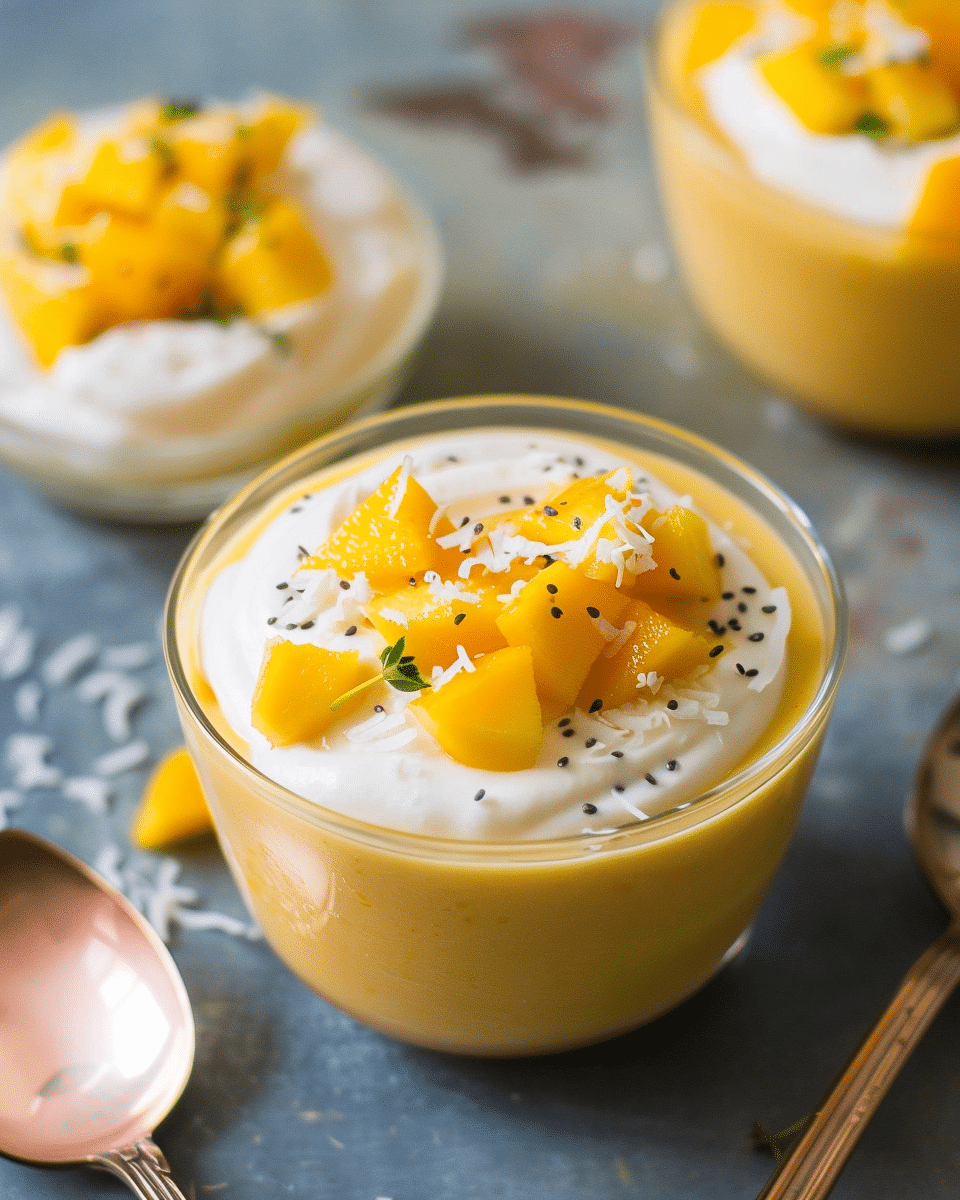 Coconut Mango Pudding