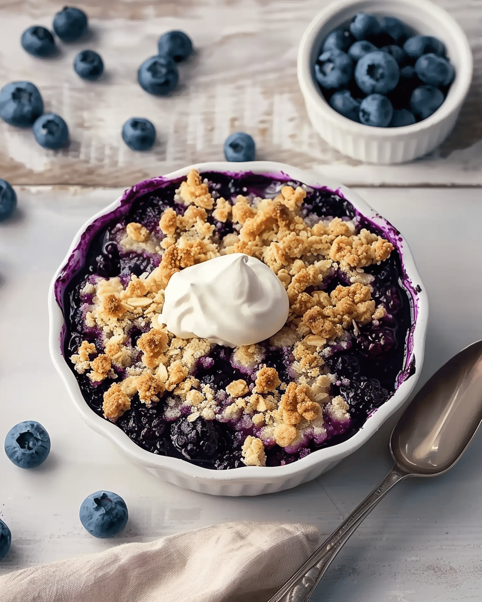 Low-Calorie Blueberry Crumble Recipe