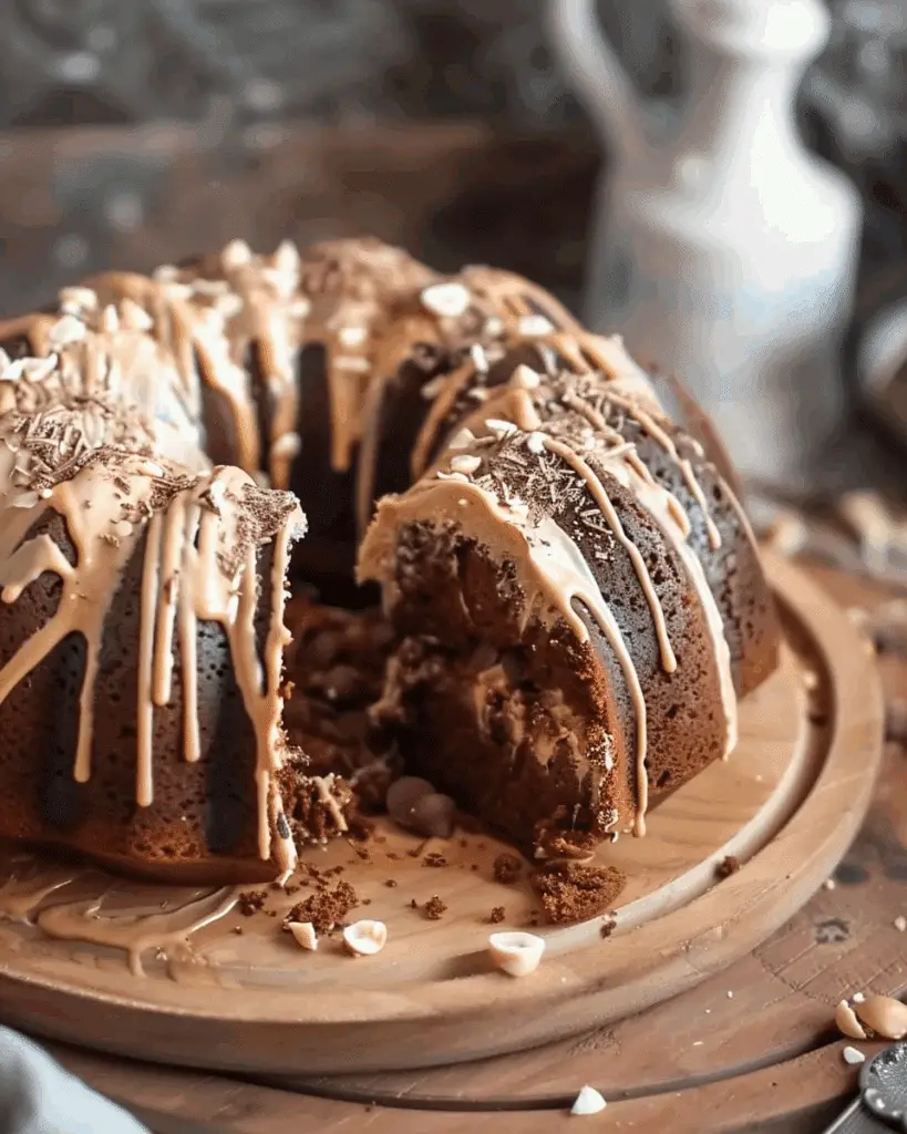 Peanut Butter Chocolate Bundt Cake