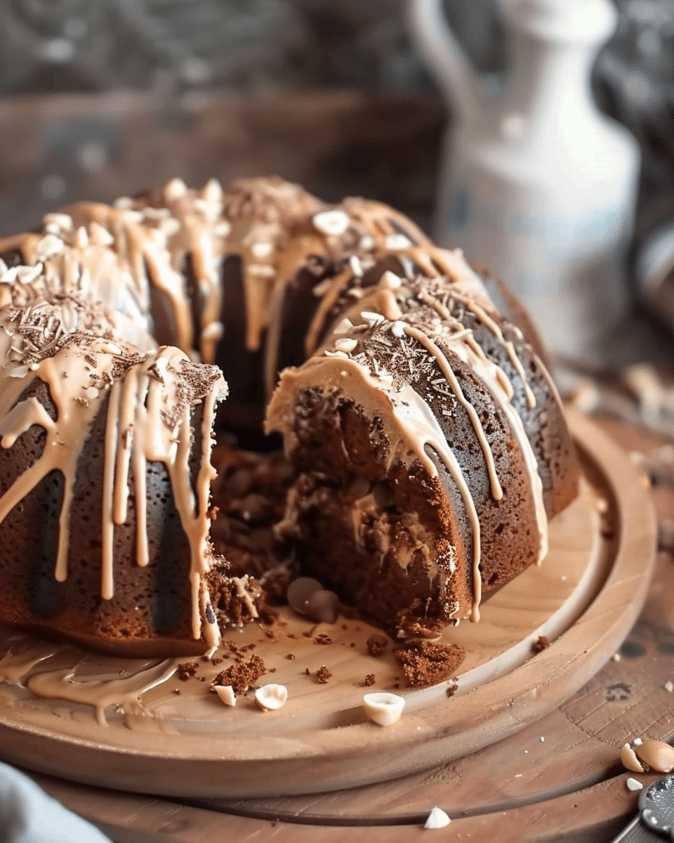 Peanut Butter Chocolate Bundt Cake