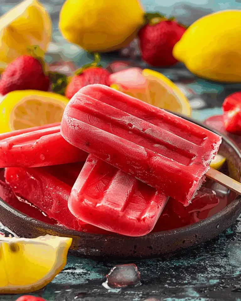 Strawberry Lemonade Popsicles