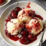 Amaretto Cherries with Dumplings