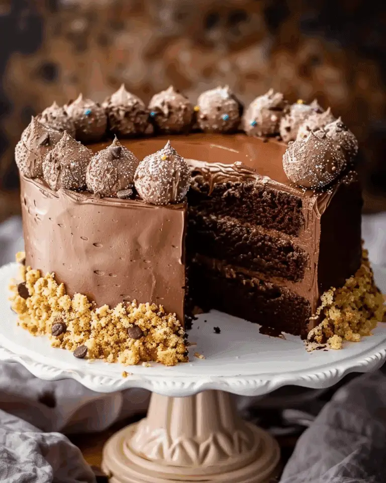 Dark Chocolate Truffle Cake with Milk Chocolate Buttercream