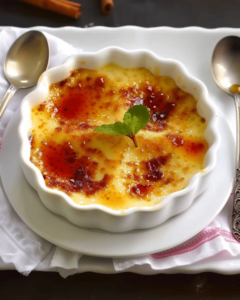 French Crème Brûlée with Vanilla