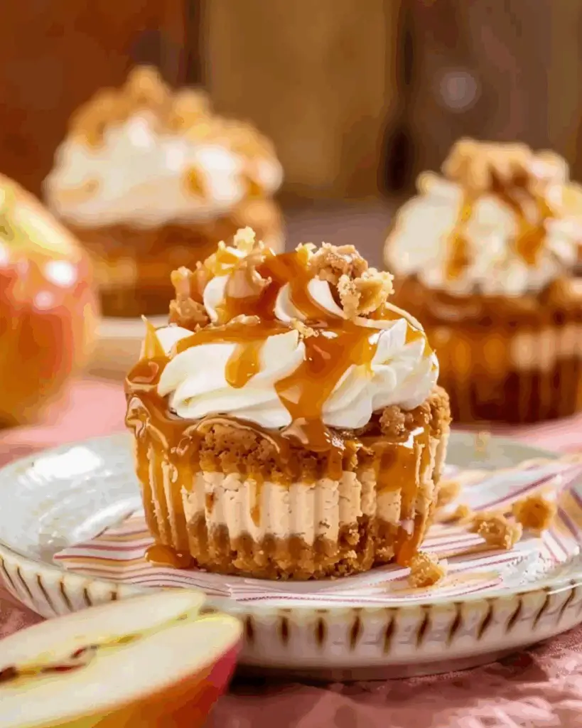 Mini Caramel Apple Cheesecakes