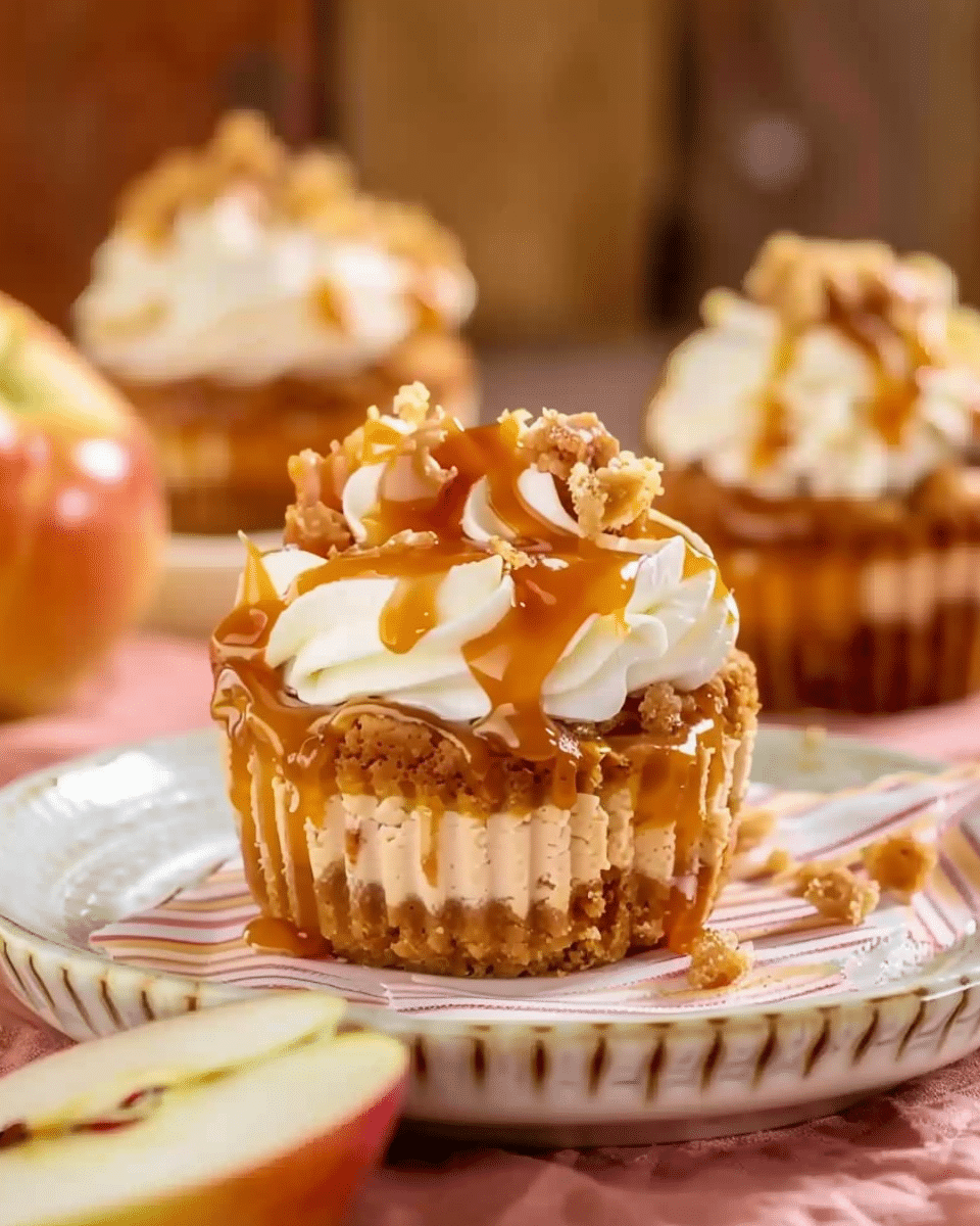 Mini Caramel Apple Cheesecakes