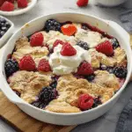 Double Berry Mascarpone Cobbler