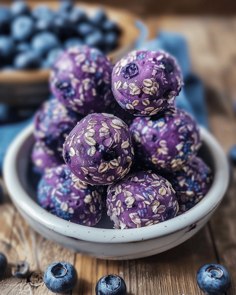No-Bake Blueberry Protein Bites Recipe