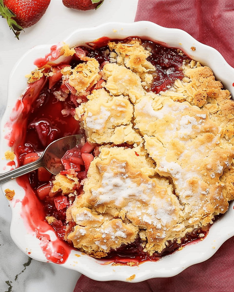 Strawberry Rhubarb Dump Cake