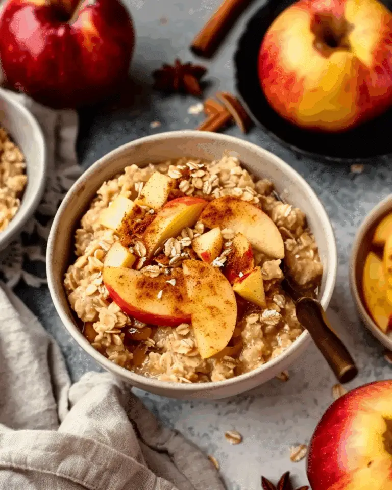 Warm Apple Cinnamon Oatmeal