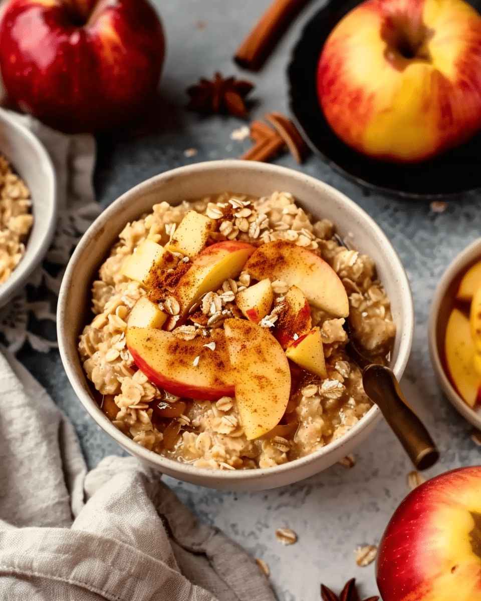 Warm Apple Cinnamon Oatmeal