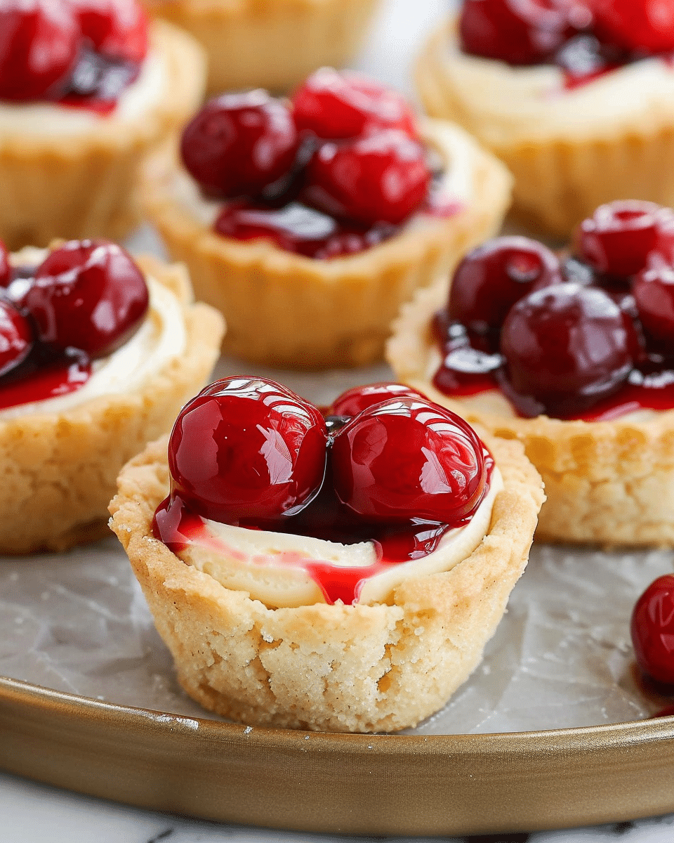 Cherry Cheesecake Cookie Cups