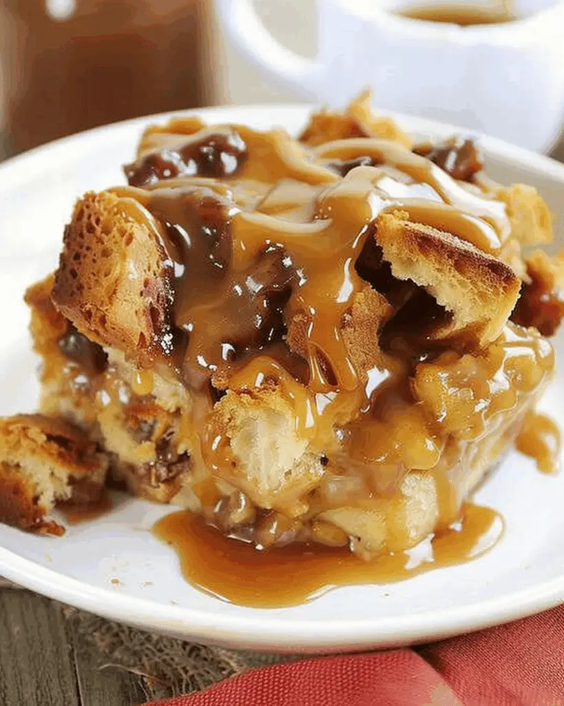 Crockpot Bread Pudding With Caramel Sauce