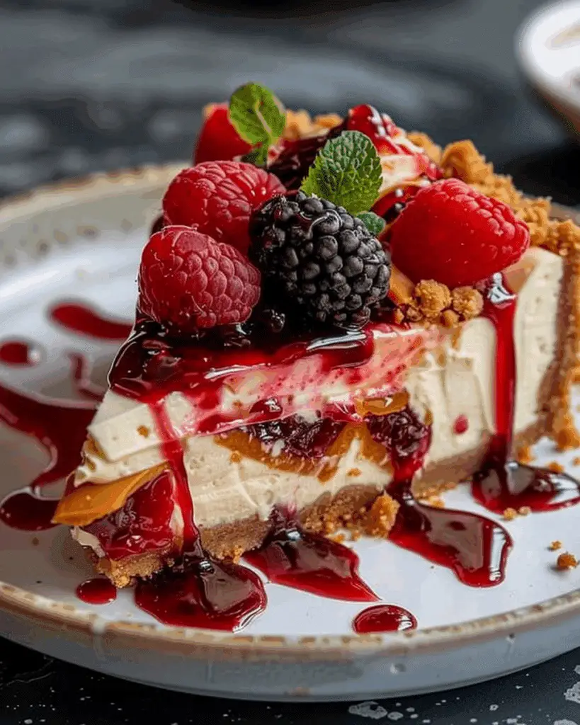 Peanut Butter & Jam Cheesecake