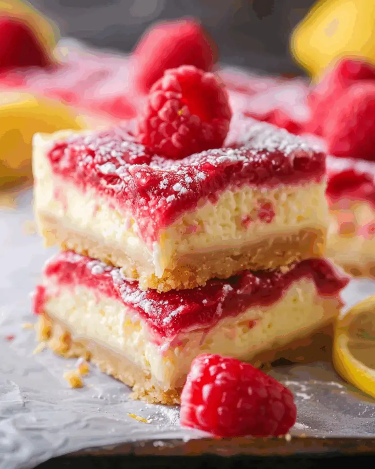 Raspberry Lemon Cheesecake Bars
