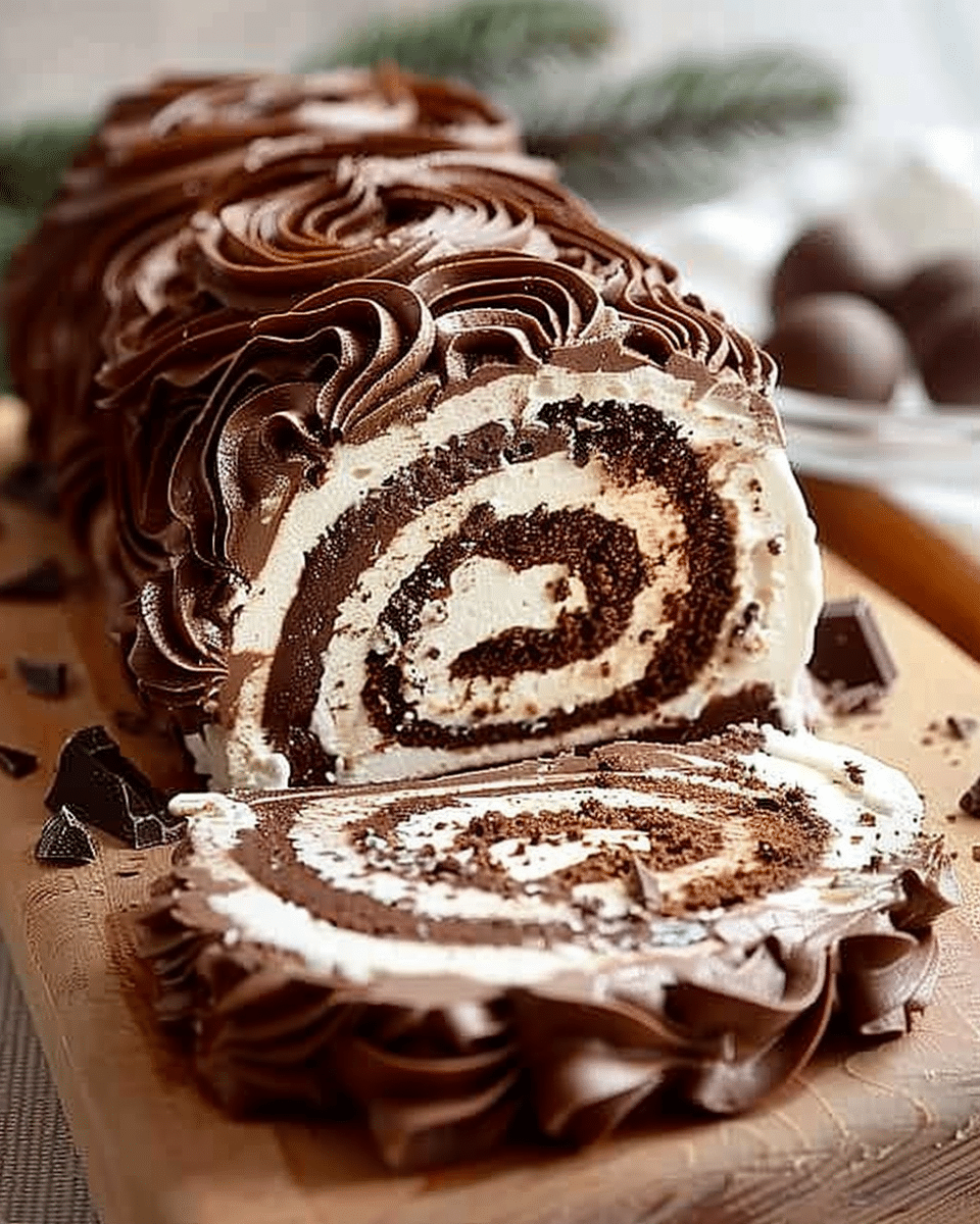 Chocolate Swiss Roll Cake